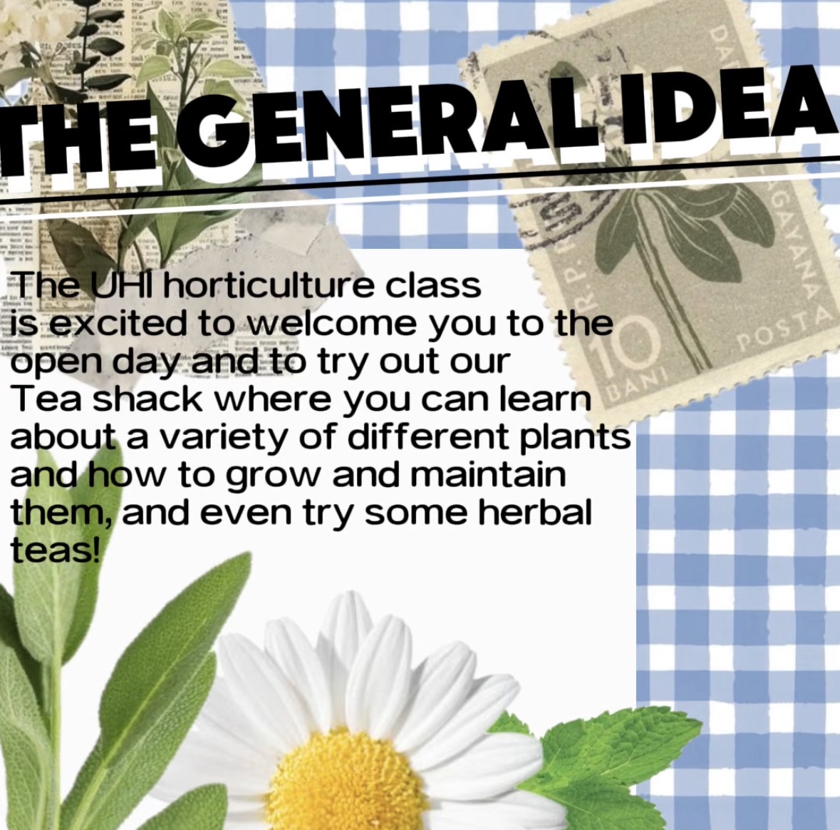 poster explaining the tea shed project