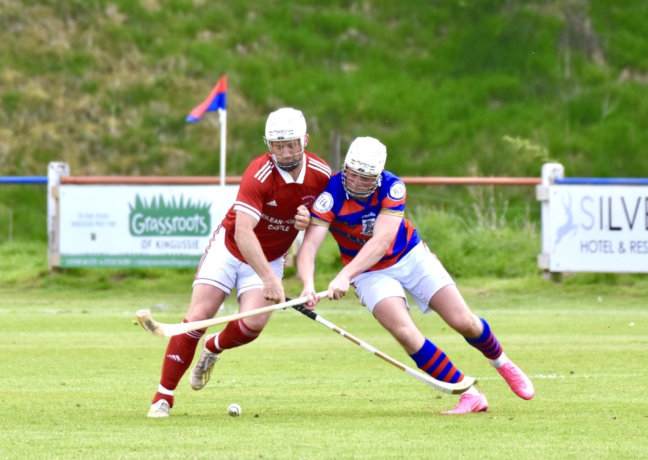 Shinty players