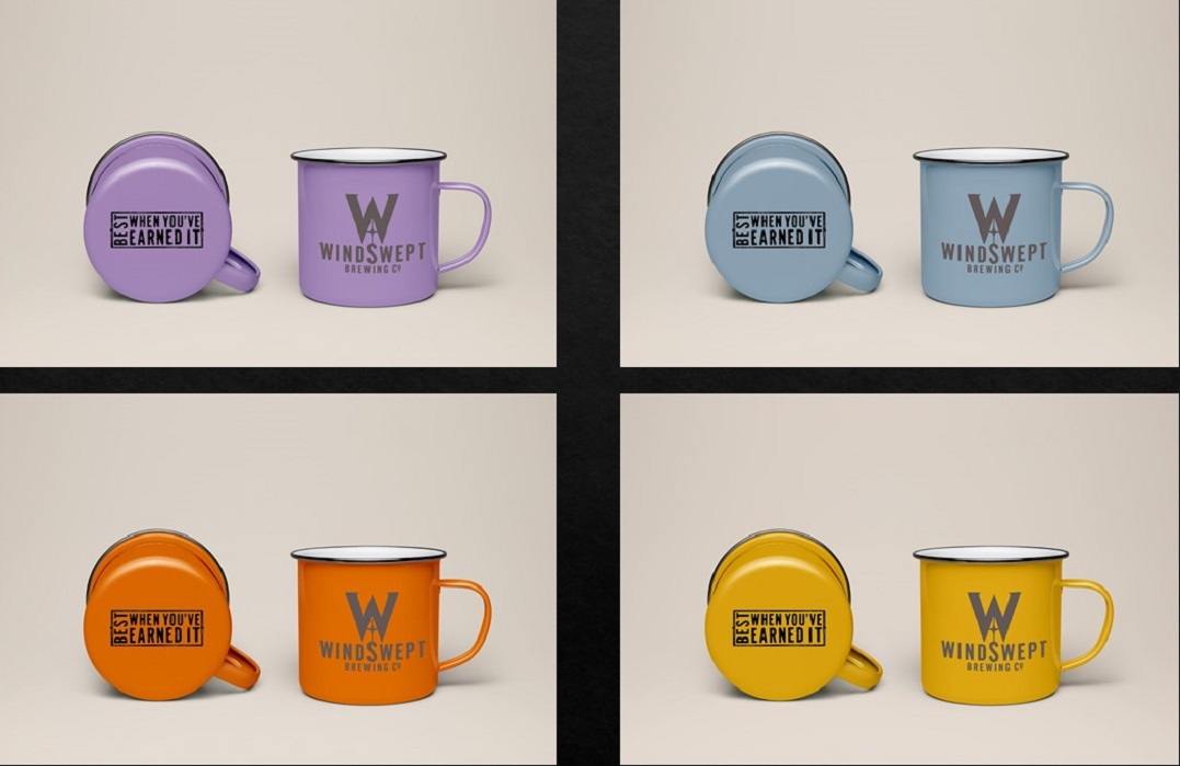 Different coloured mugs