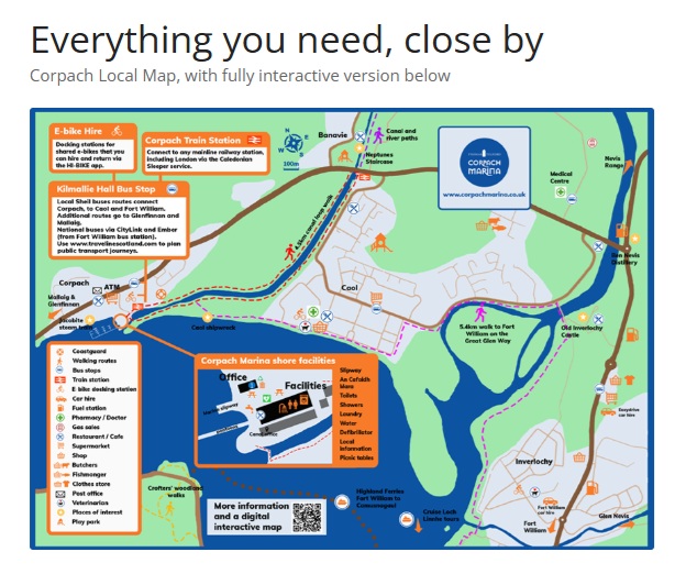 Stylised local map of Corpach