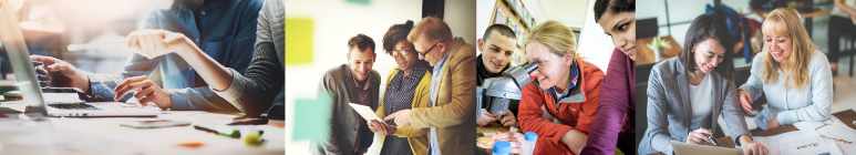 collage of photos showing individuals interacting with each other