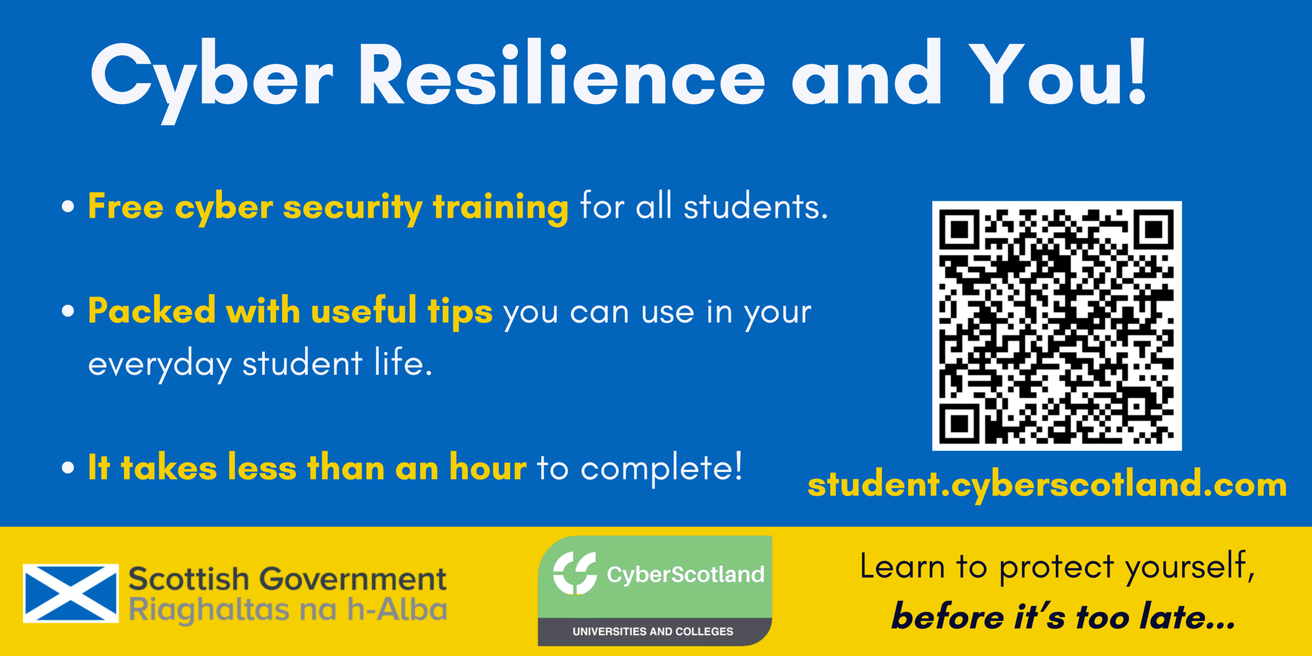 Scottish Government supports brand new version of student cyber resilience training 