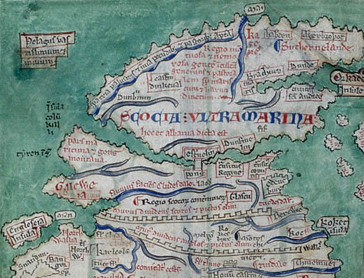 A map of Scotland from 1250