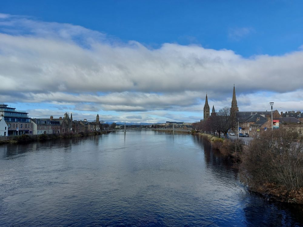 Photograph from the bridge in Inverness