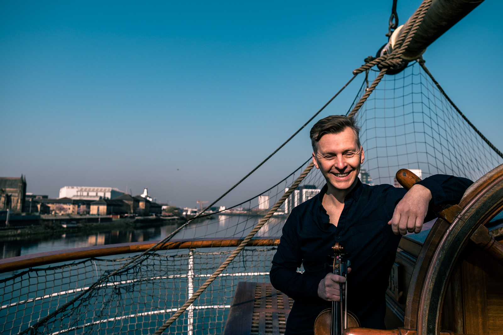 Photograph of Shetland musician Barry Nisbet