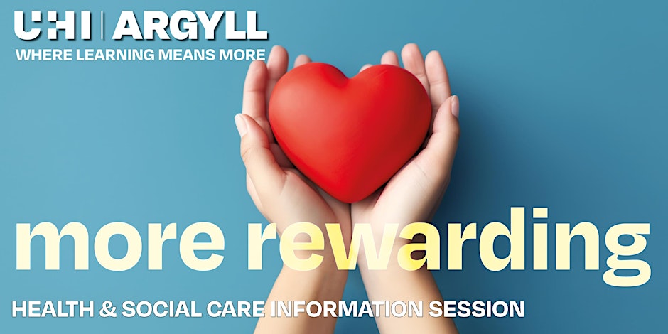 Red heart in a persons hands, with the text 